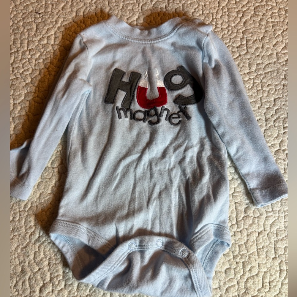 Carters Hug long sleeve onesie cotton baby boy
